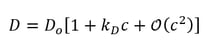 Stokes-Einstein diffusion coefficient